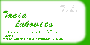 tacia lukovits business card